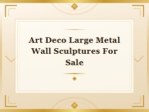 Stunning Art Deco Large Metal Wall Sculptures for Sale